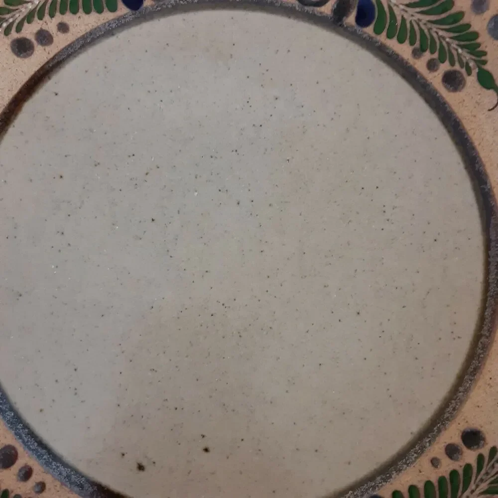 Vintage Netzi Pottery Sandstone Tonala Plate Floral Collectors